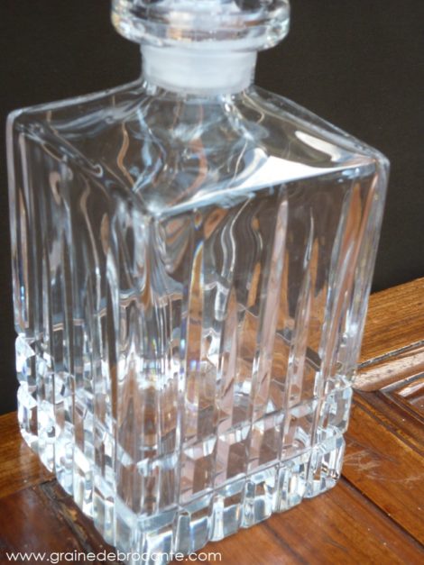 Carafon à whisky en cristal années 60