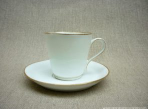 service à café porcelaine et filet or ancien