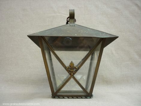 lanterne ancienne en cuivre electrifié