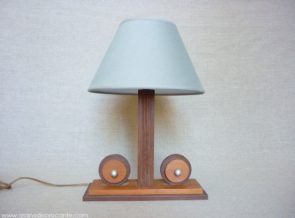Lampe bois vintage