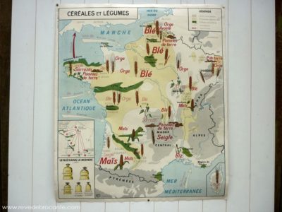 Carte scolaire de 1960 Editions MDI "Céréales et légumes"