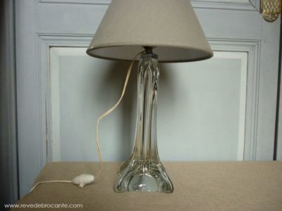 grande lampe en cristal années 50