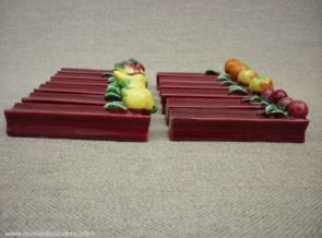 Porte couteaux céramique avec des fruits