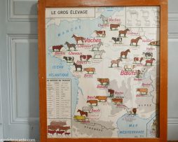 Carte scolaire de 1960 Editions MDI " Le gros élevage "
