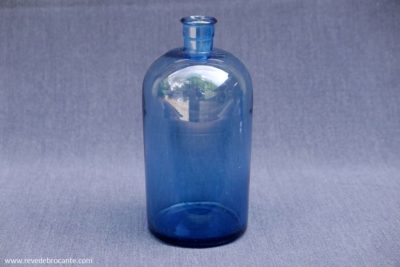 bouteille ancienne de pharmacine bleue