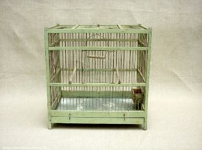 Cage à oiseaux ancienne en bois