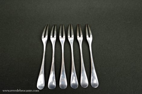 6 fourchettes à escargot signées Christofle - Rêve de Brocante